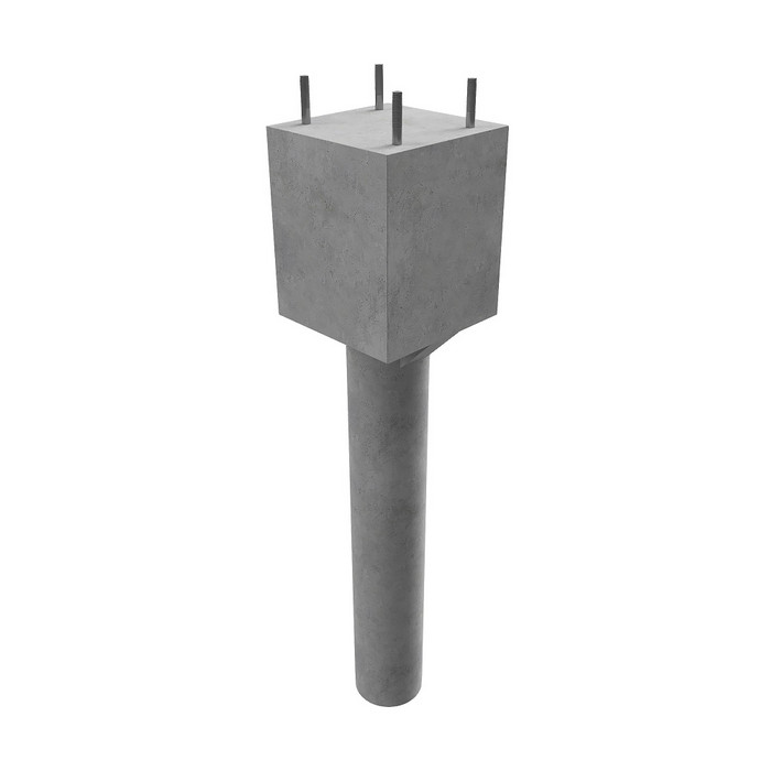 Фундамент серии 3.407.9-146 под стойки контактной сети ФСА-2-4